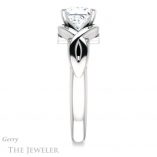 Princess Cut Forever One Moissanite Engagement Ring #GTJ1255-square-fo-w 3 Princess Cut Forever One Moissanite Engagement Ring #GTJ1255-square-fo-w