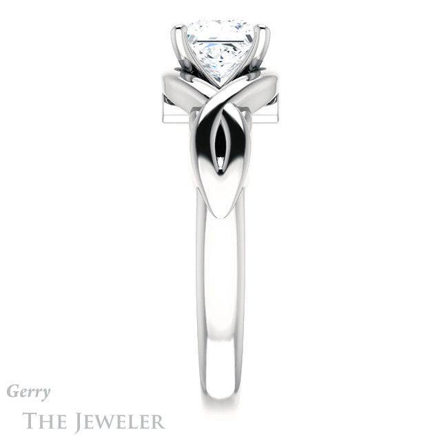Princess Cut Forever One Moissanite Engagement Ring #GTJ1255-square-fo-w 3 Princess Cut Forever One Moissanite Engagement Ring #GTJ1255-square-fo-w