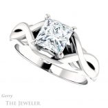 Princess Cut Forever One Moissanite Engagement Ring #GTJ1255-square-fo-w 5 Princess Cut Forever One Moissanite Engagement Ring #GTJ1255-square-fo-w