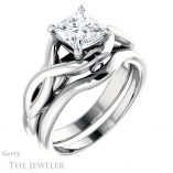 Princess Cut Forever One Moissanite Engagement Ring #GTJ1255-square-fo-w 6 Princess Cut Forever One Moissanite Engagement Ring #GTJ1255-square-fo-w