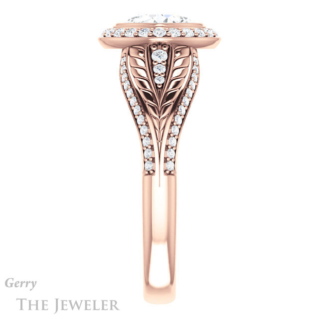 Cushion Cut Forever One Moissanite Engagement Ring #GTJ1256-cushion-fo-r | Gerry The Jeweler Cushion Cut Forever One Moissanite Engagement Ring #GTJ1256-cushion-fo-r