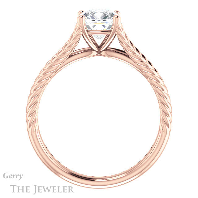 Cushion Cut Forever One Moissanite Engagement Ring #GTJ1258-cushion-fo-r