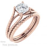 Cushion Cut Forever One Moissanite Engagement Ring #GTJ1258-cushion-fo-r
