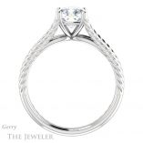 Cushion Cut Forever One Moissanite Engagement Ring #GTJ1258-cushion-fo-w 2 Cushion Cut Forever One Moissanite Engagement Ring #GTJ1258-cushion-fo-w