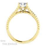 Cushion Cut Forever One Moissanite Engagement Ring #GTJ1258-cushion-fo-y