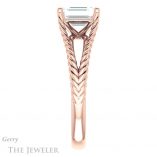 Emerald Cut Forever Brilliant Moissanite Engagement Ring #GTJ1258-emerald-fb-r