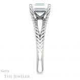 Emerald Cut Forever One Moissanite Engagement Ring #GTJ1258-emerald-fb-w 3 Emerald Cut Forever Brilliant Moissanite Engagement Ring #GTJ1258-emerald-fb-w
