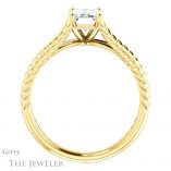 Emerald Cut Forever Brilliant Moissanite Engagement Ring #GTJ1258-emerald-fb-y
