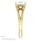 Emerald Cut Forever Brilliant Moissanite Engagement Ring #GTJ1258-emerald-fb-y
