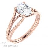 Oval Shaped Forever One Moissanite Engagement Ring #GTJ1258-oval-fo-r