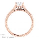 Oval Shaped Forever One Moissanite Engagement Ring #GTJ1258-oval-fo-r