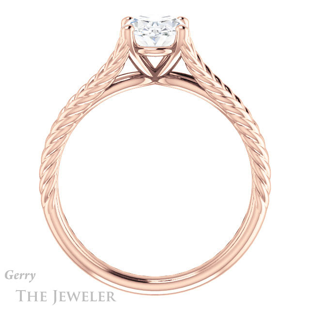 Oval Shaped Forever One Moissanite Engagement Ring #GTJ1258-oval-fo-r