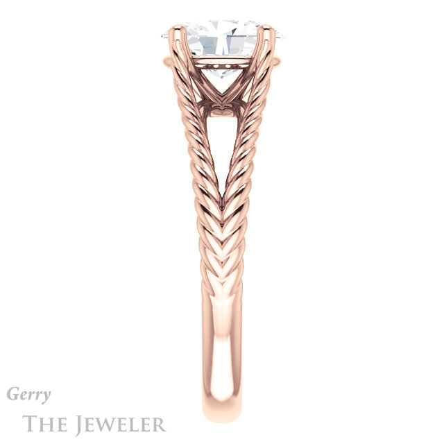 Oval Shaped Forever One Moissanite Engagement Ring #GTJ1258-oval-fo-r