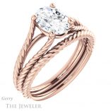 Oval Shaped Forever One Moissanite Engagement Ring #GTJ1258-oval-fo-r