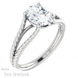 Oval Shaped Forever One Moissanite Engagement Ring #GTJ1258-oval-fo-w 4 Oval Shaped Forever One Moissanite Engagement Ring #GTJ1258-oval-fo-w
