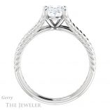 Oval Shaped Forever One Moissanite Engagement Ring #GTJ1258-oval-fo-w 2 Oval Shaped Forever One Moissanite Engagement Ring #GTJ1258-oval-fo-w