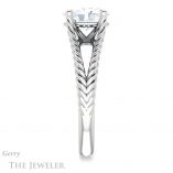 Oval Shaped Forever One Moissanite Engagement Ring #GTJ1258-oval-fo-w 3 Oval Shaped Forever One Moissanite Engagement Ring #GTJ1258-oval-fo-w