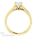 Oval Shaped Forever One Moissanite Engagement Ring #GTJ1258-oval-fo-y