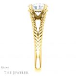 Oval Shaped Forever One Moissanite Engagement Ring #GTJ1258-oval-fo-y