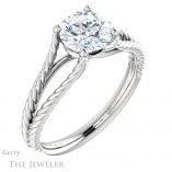 Round Cut Forever One Moissanite Engagement Ring #GTJ1258-round-fo-w 4 Round Cut Forever One Moissanite Engagement Ring #GTJ1258-round-fo-w