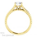 Round Cut Forever One Moissanite Engagement Ring #GTJ1258-round-fo-y 2 Round Cut Forever One Moissanite Engagement Ring #GTJ1258-round-fo-y