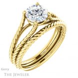 Round Cut Forever One Moissanite Engagement Ring #GTJ1258-round-fo-y 6 Round Cut Forever One Moissanite Engagement Ring #GTJ1258-round-fo-y
