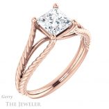 Princess Cut Forever One Moissanite Engagement Ring #GTJ1258-square-fo-r 4 Princess Cut Forever One Moissanite Engagement Ring #GTJ1258-square-fo-r