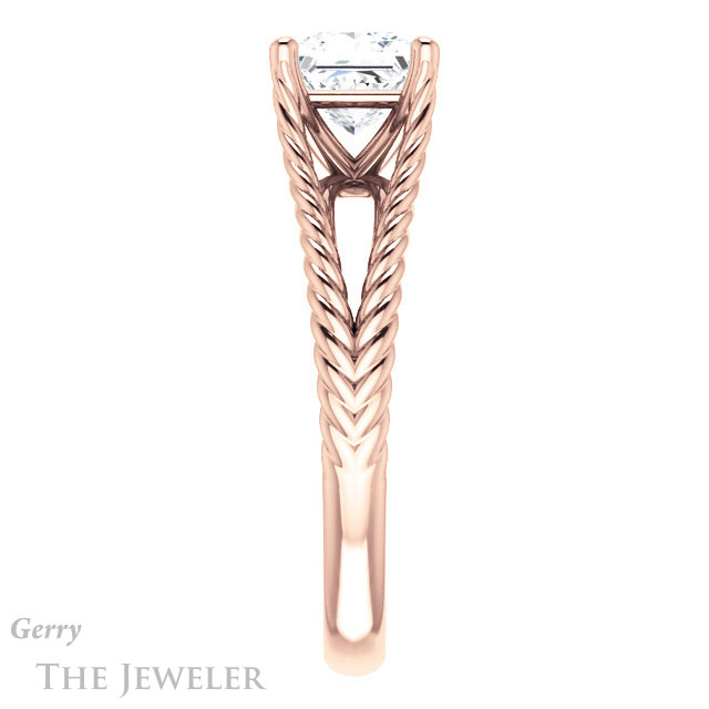 Princess Cut Forever One Moissanite Engagement Ring #GTJ1258-square-fo-r 3 Princess Cut Forever One Moissanite Engagement Ring #GTJ1258-square-fo-r