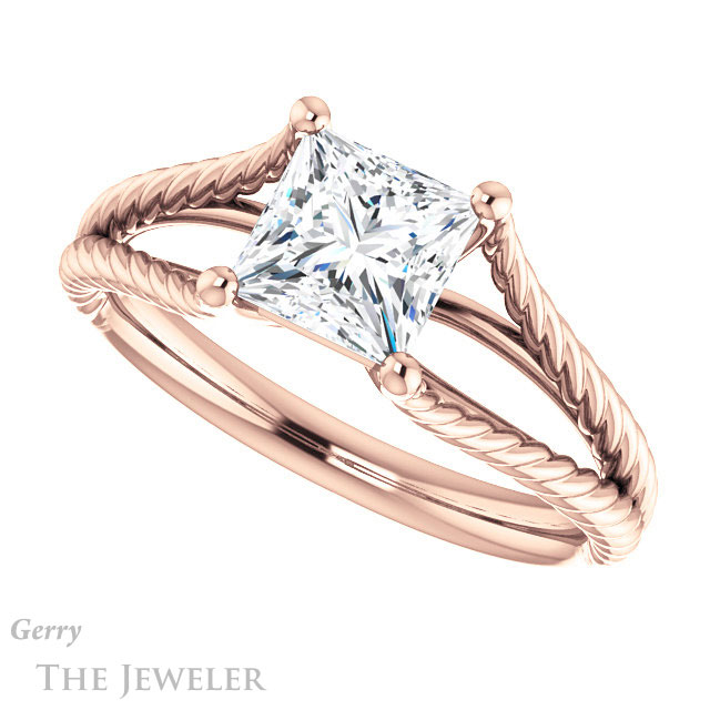 Princess Cut Forever One Moissanite Engagement Ring #GTJ1258-square-fo-r 5 Princess Cut Forever One Moissanite Engagement Ring #GTJ1258-square-fo-r