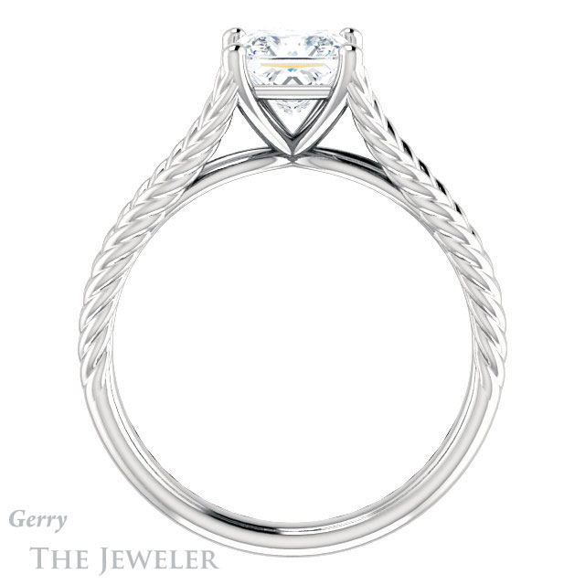 Princess Cut Forever One Moissanite Engagement Ring #GTJ1258-square-fo-w