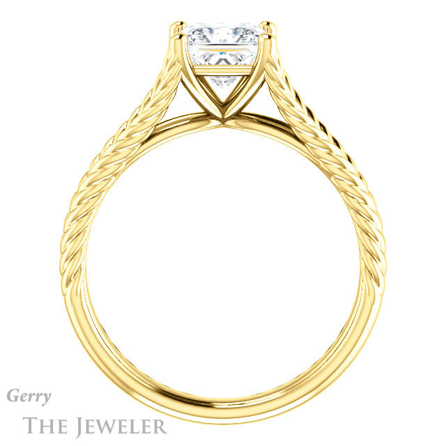 Princess Cut Forever One Moissanite Engagement Ring #GTJ1258-square-fo-y