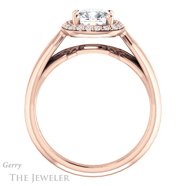 Cushion Cut Forever One Moissanite Engagement Ring #GTJ1259-cushion-fo-r | Gerry The Jeweler Cushion Cut Forever One Moissanite Engagement Ring #GTJ1259-cushion-fo-r