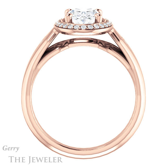 Oval Shaped Forever One Moissanite Engagement Ring #GTJ1259-oval-fo-r | Gerry The Jeweler Oval Shaped Forever One Moissanite Engagement Ring #GTJ1259-oval-fo-r