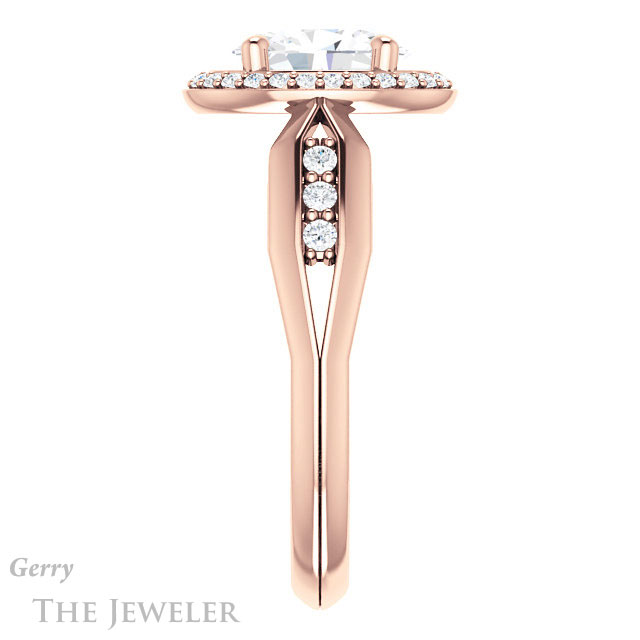 Oval Shaped Forever One Moissanite Engagement Ring #GTJ1259-oval-fo-r | Gerry The Jeweler Oval Shaped Forever One Moissanite Engagement Ring #GTJ1259-oval-fo-r