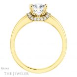 Cushion Cut Forever One Moissanite Engagement Ring #GTJ1261-cushion-fo-y 2 Cushion Cut Forever One Moissanite Engagement Ring #GTJ1261-cushion-fo-y