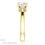 Cushion Cut Forever One Moissanite Engagement Ring #GTJ1261-cushion-fo-y 3 Cushion Cut Forever One Moissanite Engagement Ring #GTJ1261-cushion-fo-y