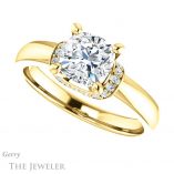 Cushion Cut Forever One Moissanite Engagement Ring #GTJ1261-cushion-fo-y 5 Cushion Cut Forever One Moissanite Engagement Ring #GTJ1261-cushion-fo-y