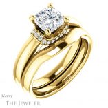 Cushion Cut Forever One Moissanite Engagement Ring #GTJ1261-cushion-fo-y 6 Cushion Cut Forever One Moissanite Engagement Ring #GTJ1261-cushion-fo-y