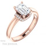Emerald Cut Forever Brilliant Moissanite Engagement Ring #GTJ1261-emerald-fb-r