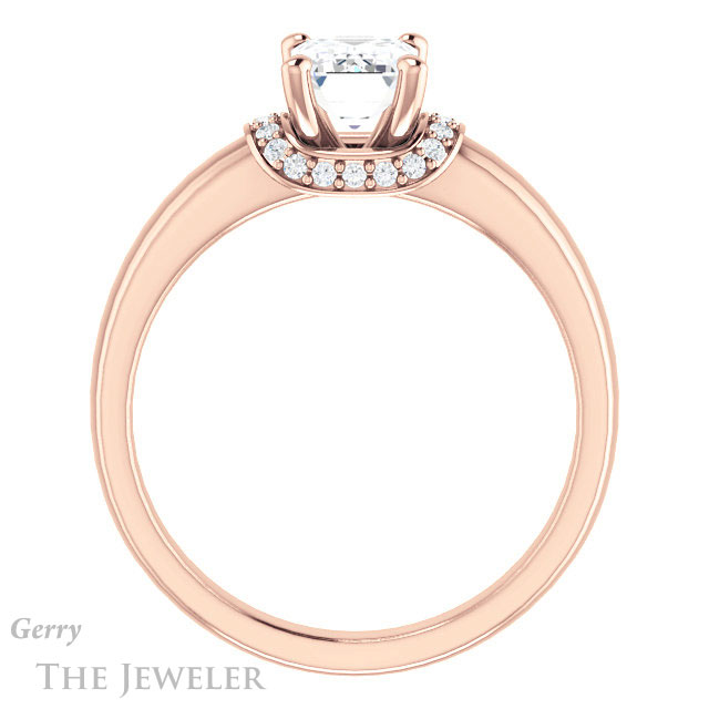 Emerald Cut Forever Brilliant Moissanite Engagement Ring #GTJ1261-emerald-fb-r