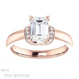 Emerald Cut Forever Brilliant Moissanite Engagement Ring #GTJ1261-emerald-fb-r
