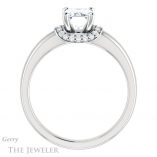 Emerald Cut Forever One Moissanite Engagement Ring #GTJ1261-emerald-fb-w 2 Emerald Cut Forever Brilliant Moissanite Engagement Ring #GTJ1261-emerald-fb-w