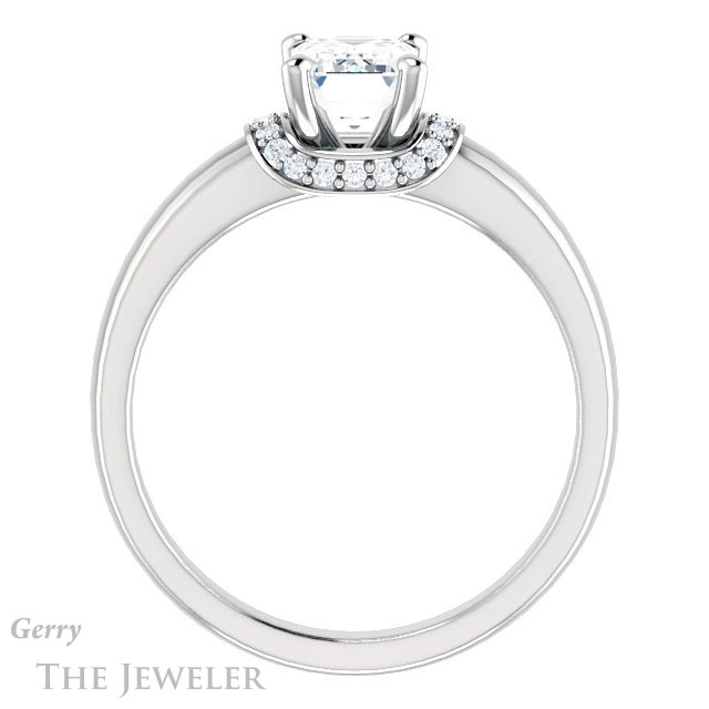 Emerald Cut Forever Brilliant Moissanite Engagement Ring #GTJ1261-emerald-fb-w