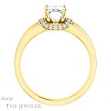 Emerald Cut Forever One Moissanite Engagement Ring #GTJ1261-emerald-fb-y 2 Emerald Cut Forever Brilliant Moissanite Engagement Ring #GTJ1261-emerald-fb-y
