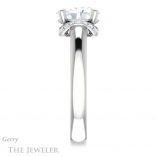 Oval Shaped Forever One Moissanite Engagement Ring #GTJ1261-oval-fo-w