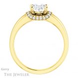 Oval Shaped Forever One Moissanite Engagement Ring #GTJ1261-oval-fo-y