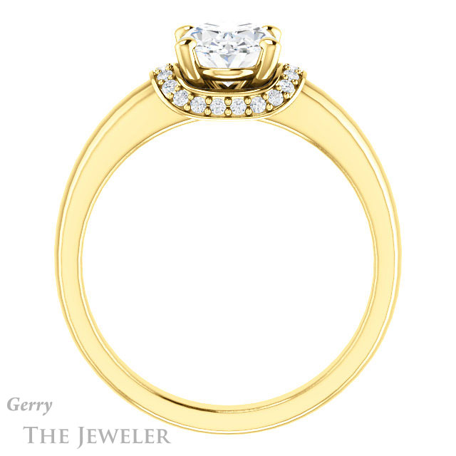 Oval Shaped Forever One Moissanite Engagement Ring #GTJ1261-oval-fo-y