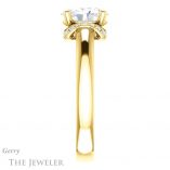 Oval Shaped Forever One Moissanite Engagement Ring #GTJ1261-oval-fo-y