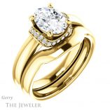 Oval Shaped Forever One Moissanite Engagement Ring #GTJ1261-oval-fo-y
