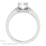 Round Cut Forever One Moissanite Engagement Ring #GTJ1261-round-fo-w 2 Round Cut Forever One Moissanite Engagement Ring #GTJ1261-round-fo-w